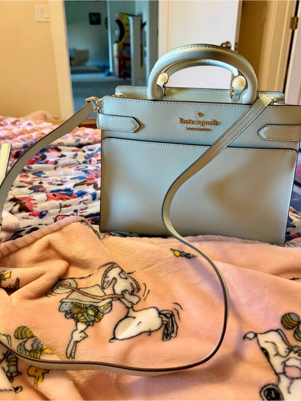 kate spade Mint Leather Top-Handle Satchel